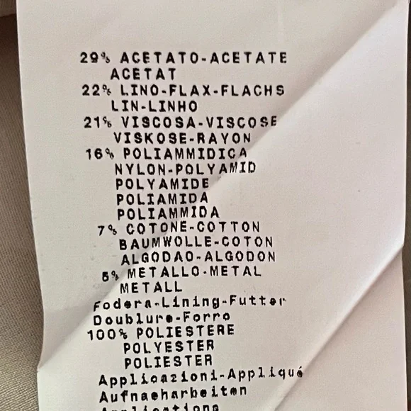 Armani Floral Champagne & Beige Patterned Jacket Sz 44 - Picture 6 of 7